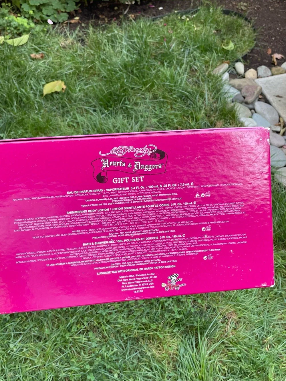 2000s Ed Hardy Hearts And Daggers pink display box